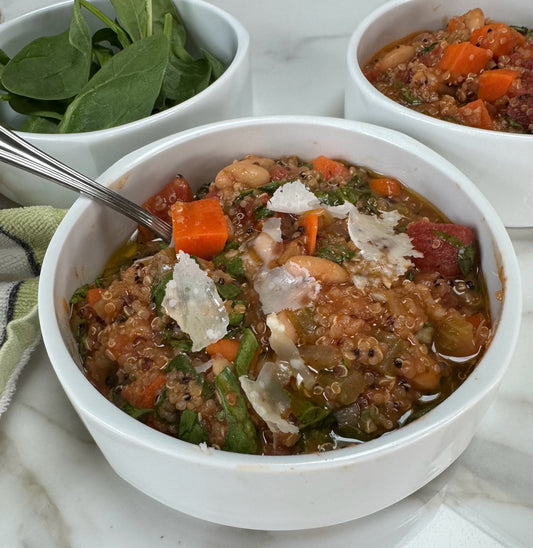 Broth Master Bone Broth, Quinoa, Cannellini, Vegetable Soup